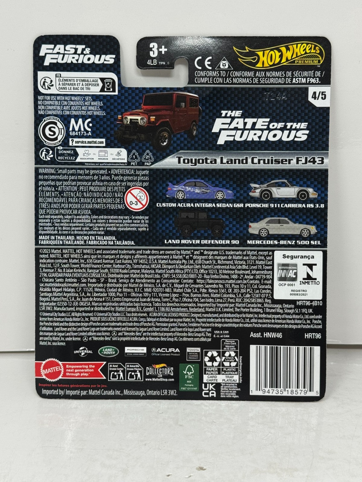 Hot Wheels Premium Fast & Furious Toyota Land Cruiser FJ43 1:64 Diecast