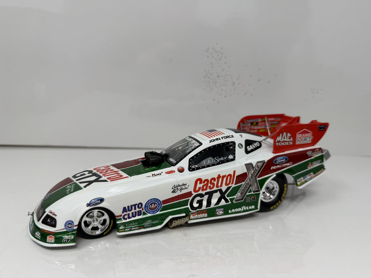 Action NHRA John Force Castrol Retro Ford Mustang Funny Car Liquid 1:24 Diecast
