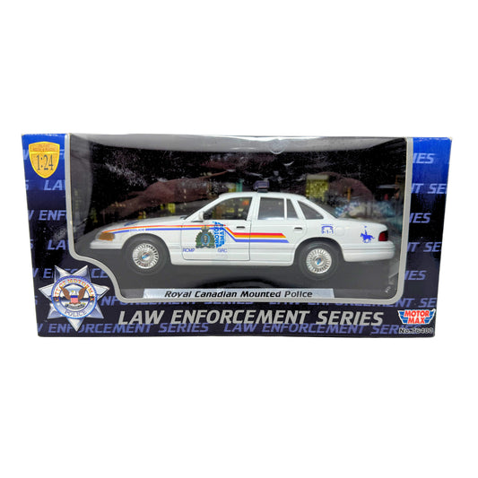Motormax RCMP Ford Crown Victoria Police Car 1:24 Diecast Blue Box Edition