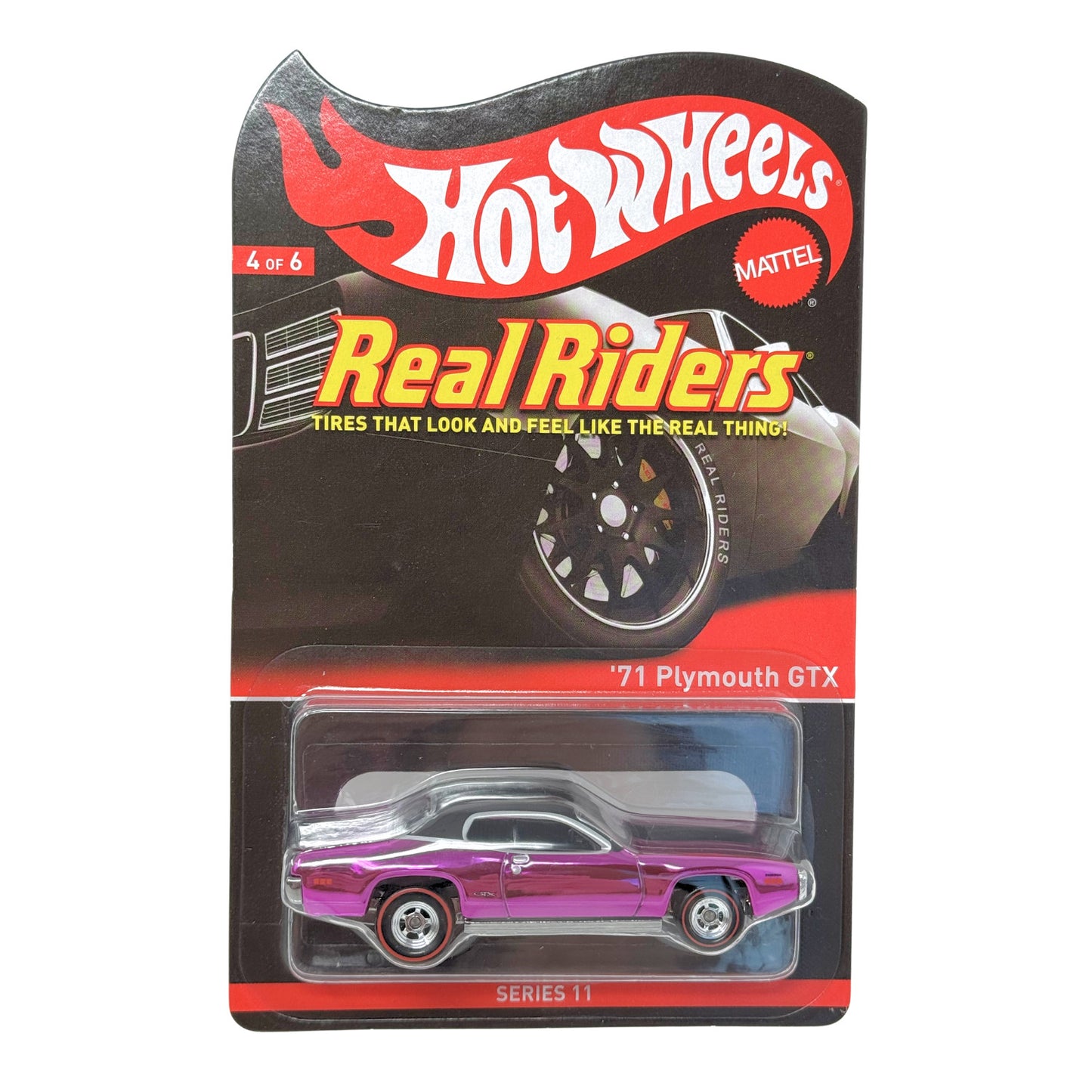 Hot Wheels RLC Red Line Club Real Riders Series 1971 Plymouth GTX 1:64 Diecast