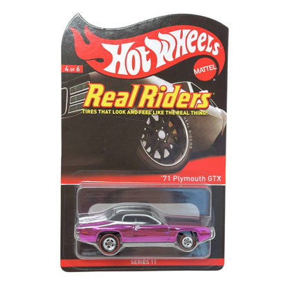 Hot Wheels RLC Red Line Club Real Riders Series 1971 Plymouth GTX 1:64 Diecast