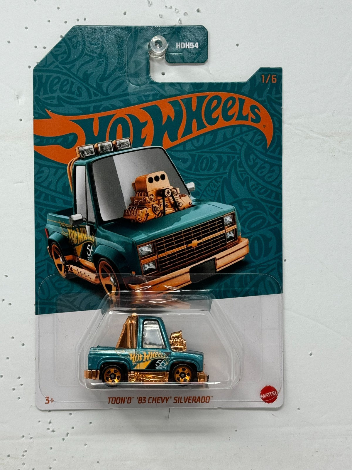 Hot Wheels Pearl and Chrome Toon'D 1983 Chevy Silverado 1:64 Diecast