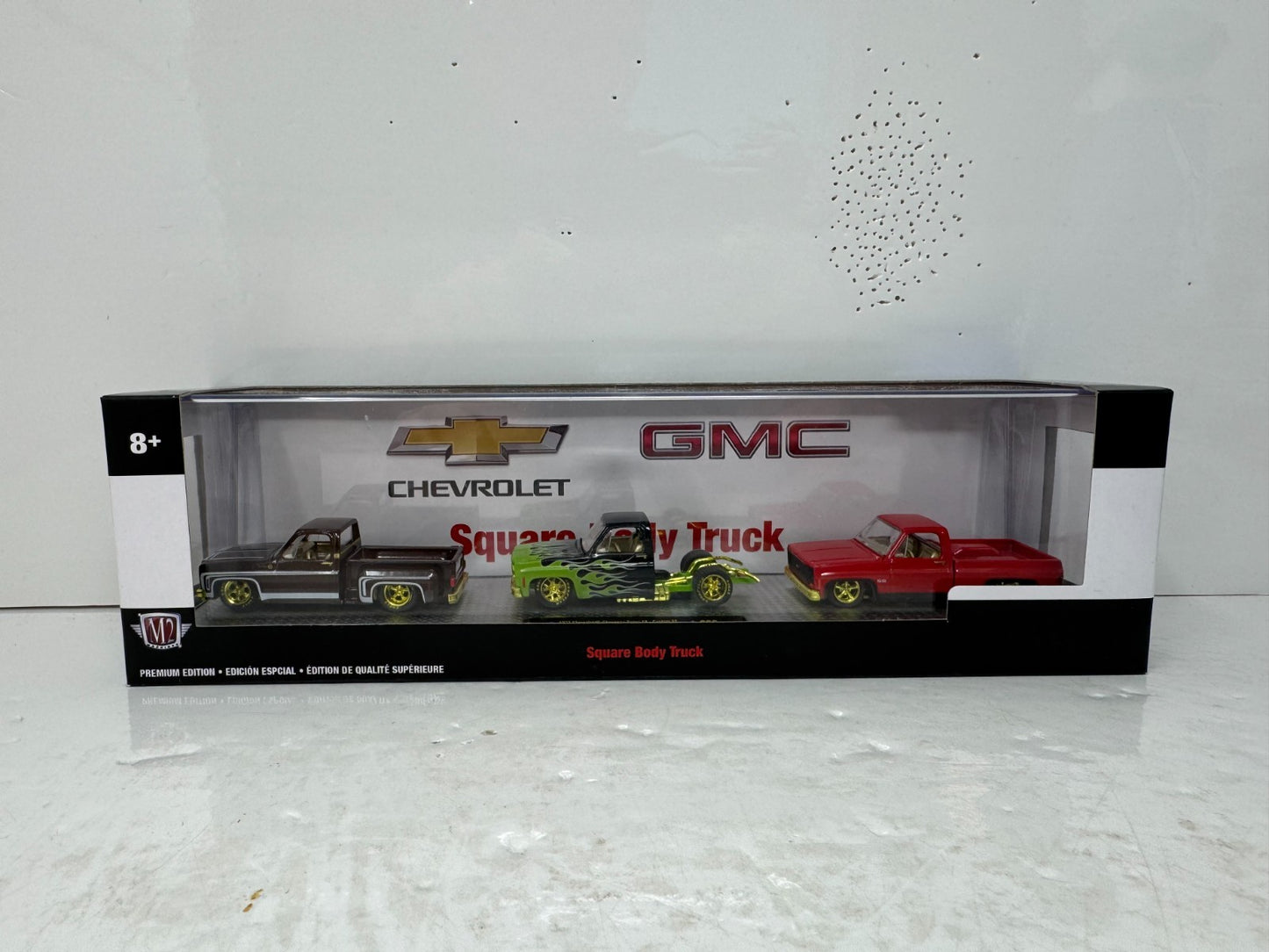 M2 Machines Square Body Truck Chevrolet GMC 3 Truck CHASE Set 1:64 Diecast