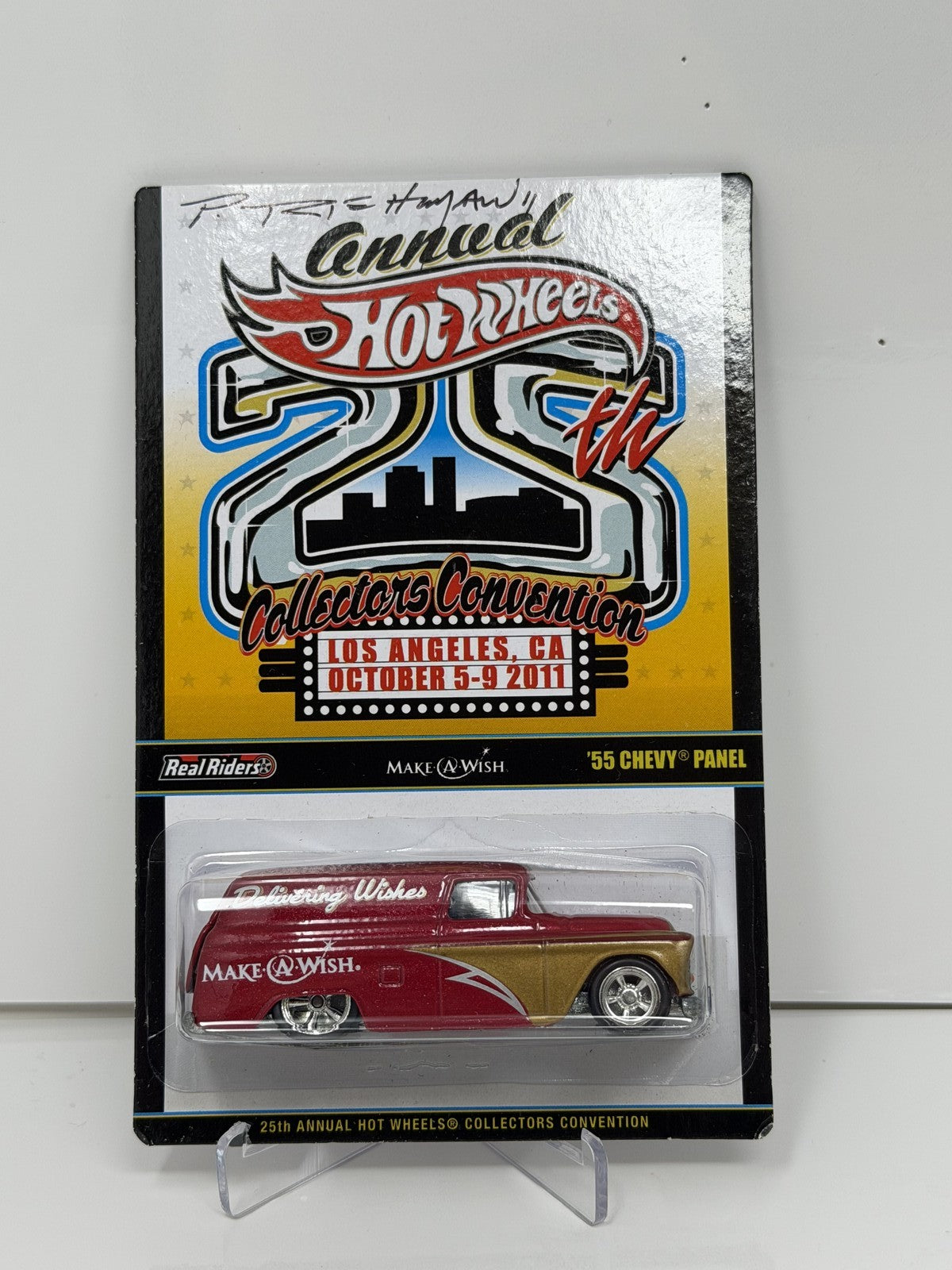 Hot Wheels 2011 25th Collectors Convention 1955 Chevy Panel 1:64 Diecast AUTO'd