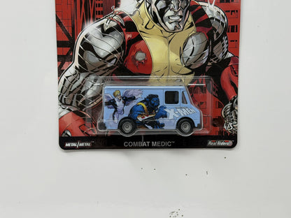 Hot Wheels Premium Marvel Uncanny X-Men Combat Medic 1:64 Diecast Real Riders