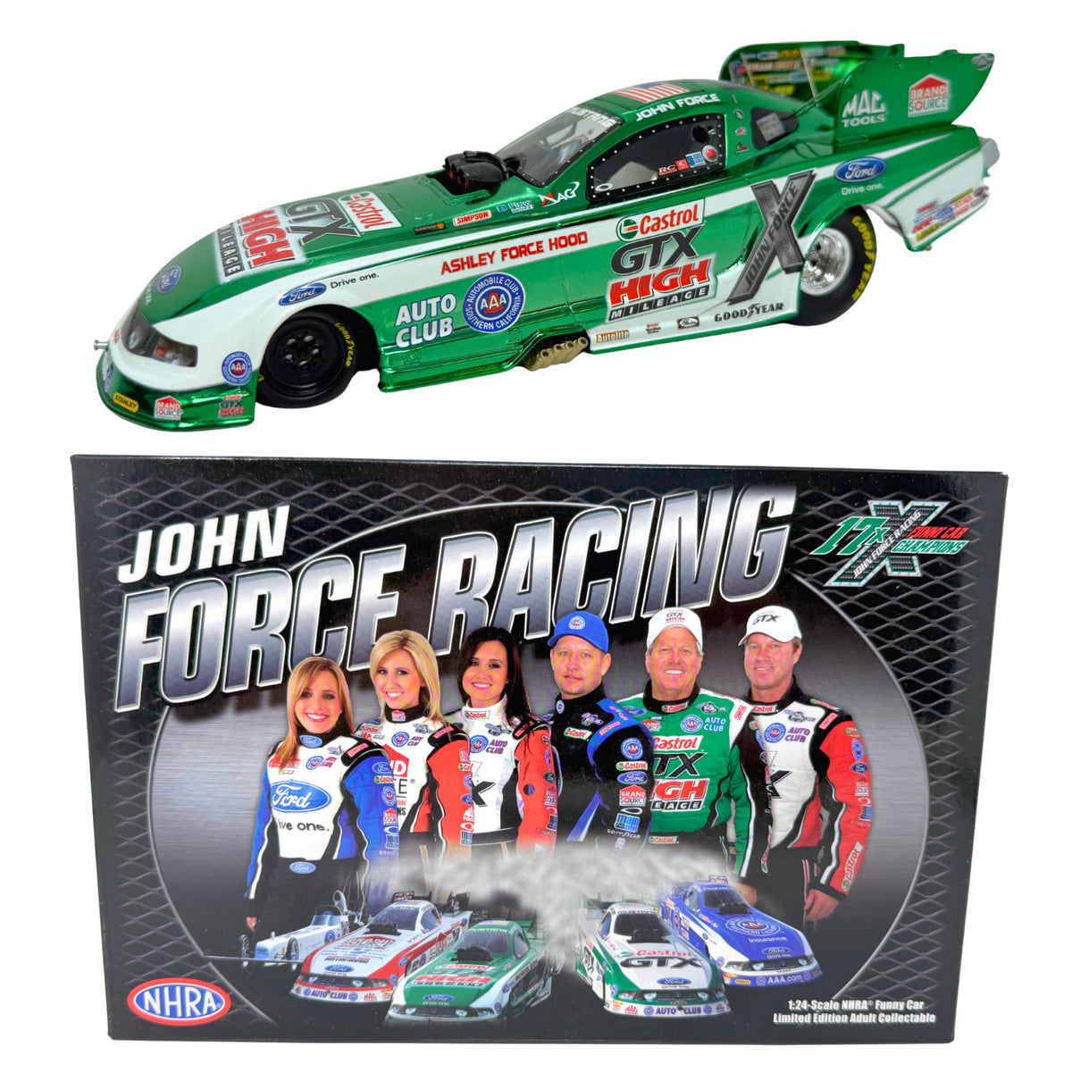 Action NHRA John Force Castrol 2011 Mustang Color Chrome 1 of 600 1:24 Diecast