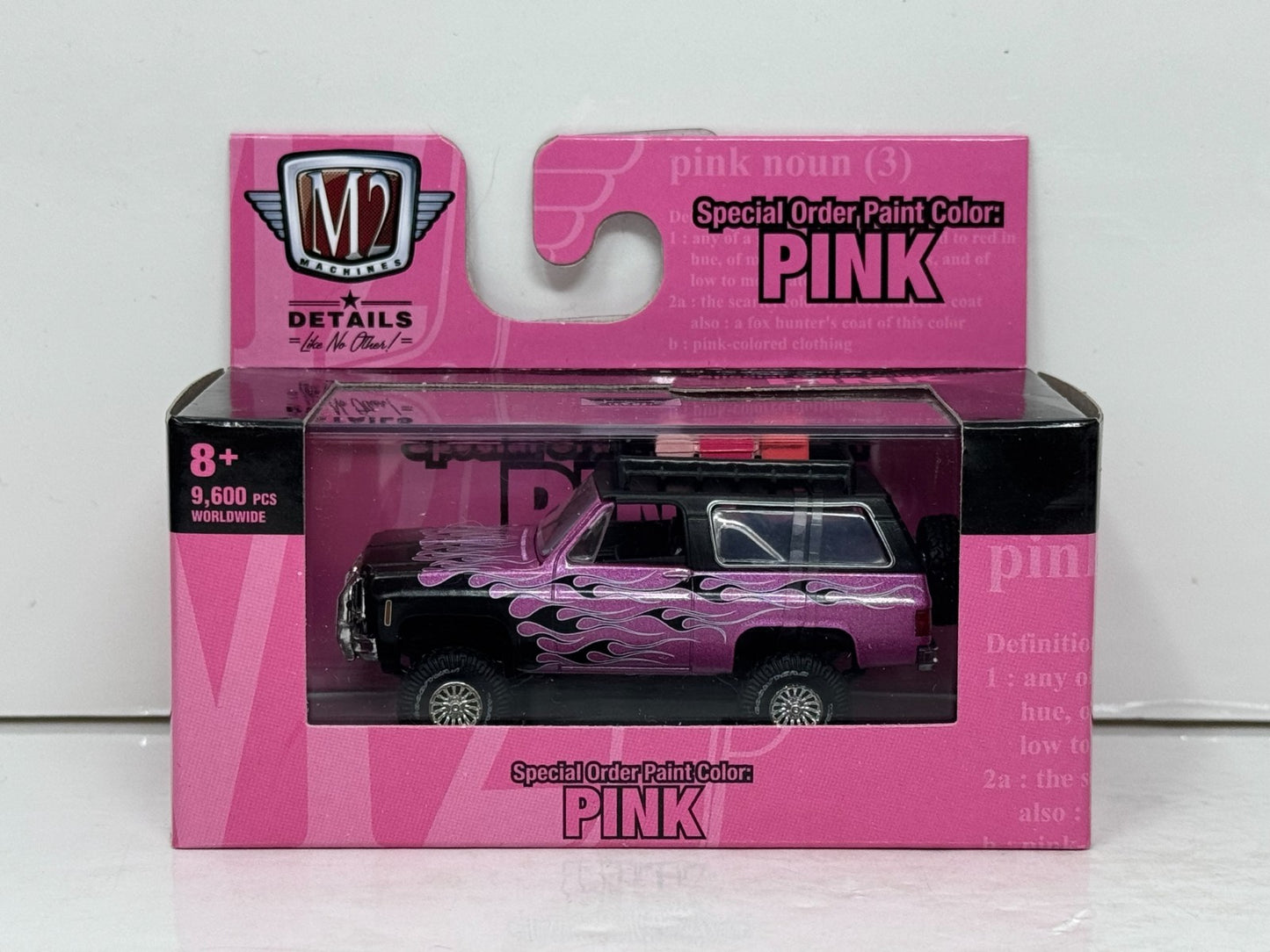 M2 Machines Pink 1973 Chevrolet K5 Blazer 1:64 Diecast