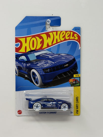 Hot Wheels HW Art Cars Custom 2011 Chevrolet Camaro 1:64 Diecast Blue