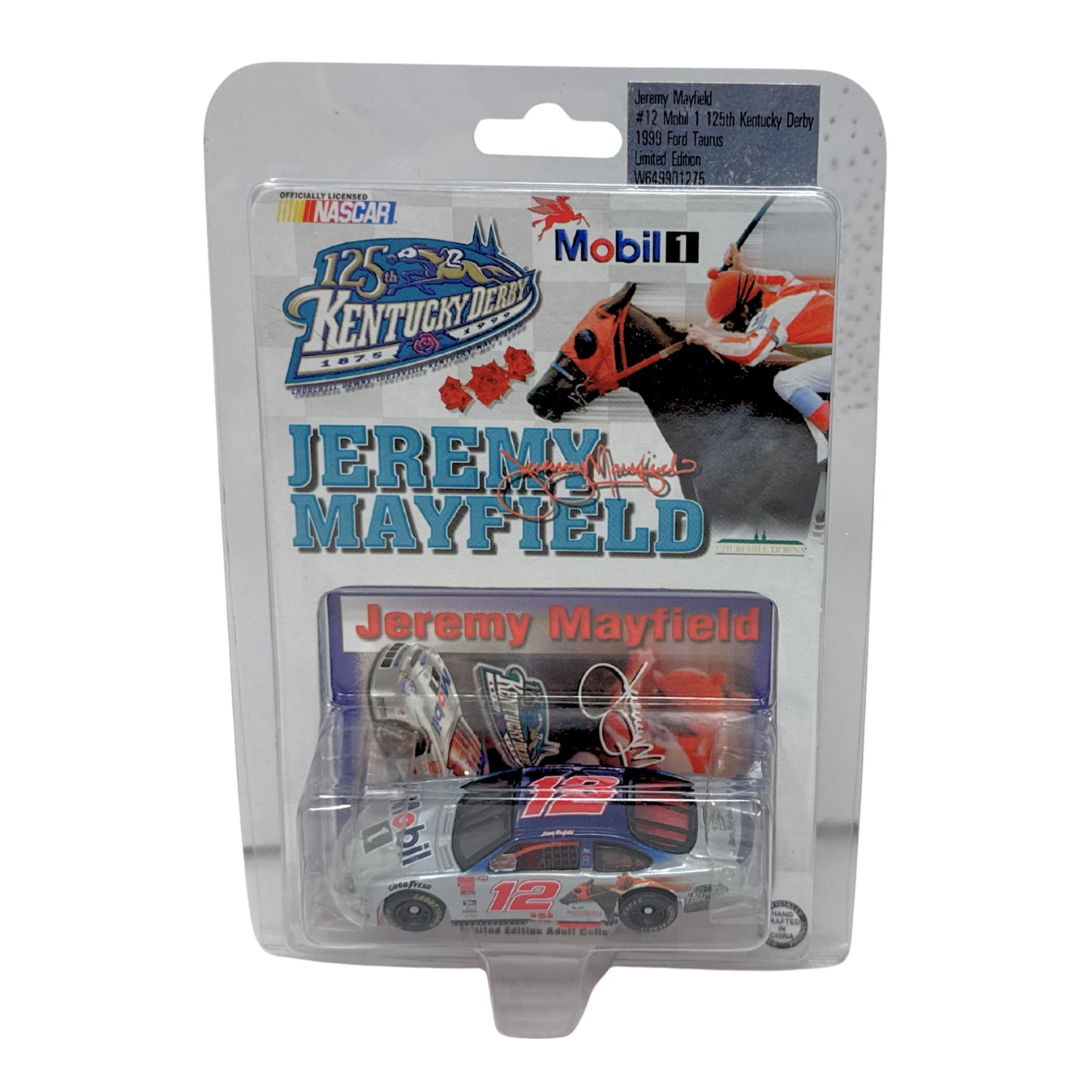 Action Nascar #12 Jeremy Mayfield Mobil Kentucky Derby Ford Taurus 1:64 Diecast