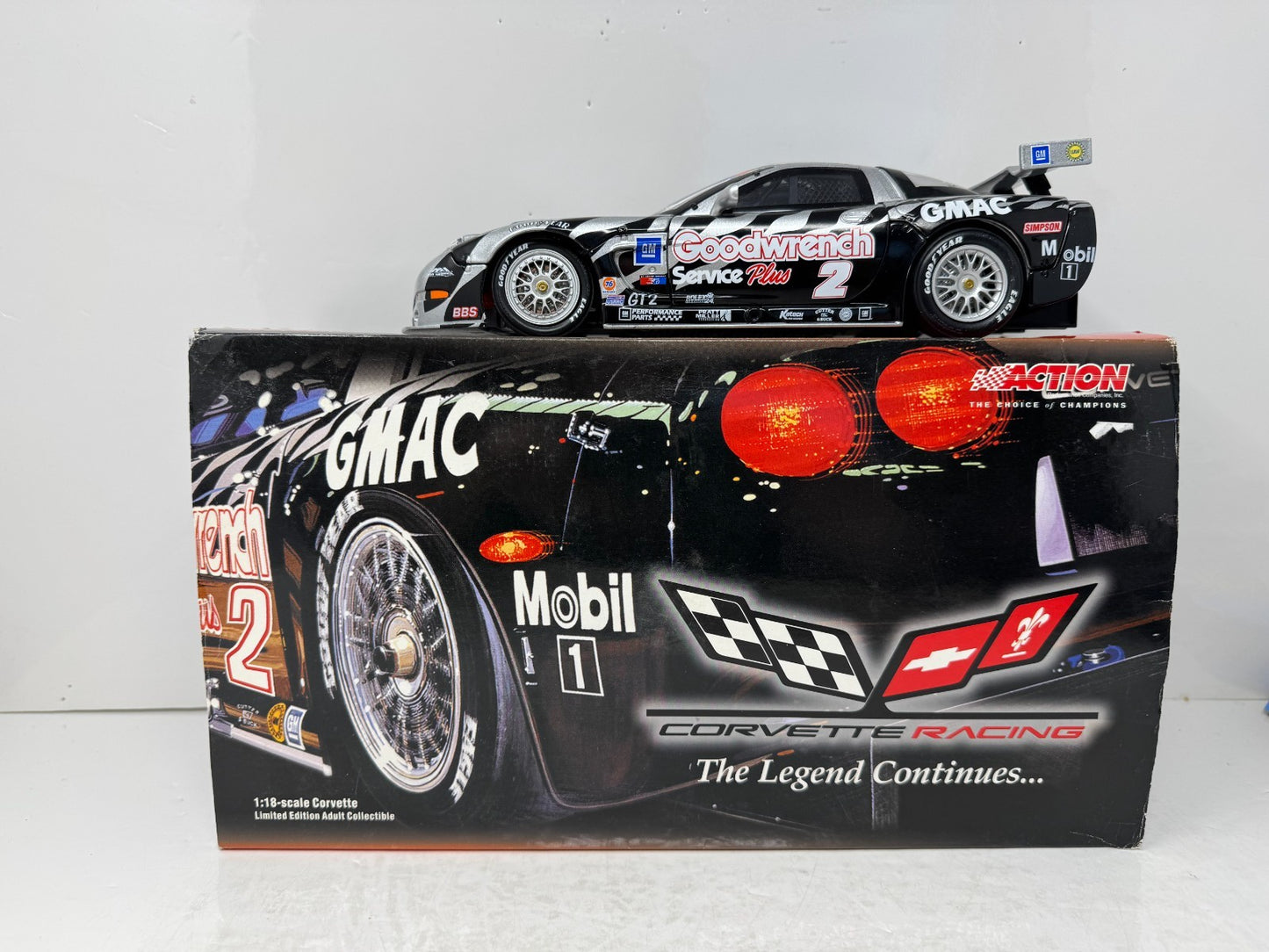 Action Racing #2 Ron Fellows GM Goodwrench 1999 Corvette C5R 1:18 Diecast