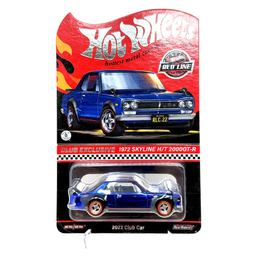 Hot Wheels RLC Red Line Club 1972 Nissan Skyline H/T 2000 GT-R 1:64 Diecast