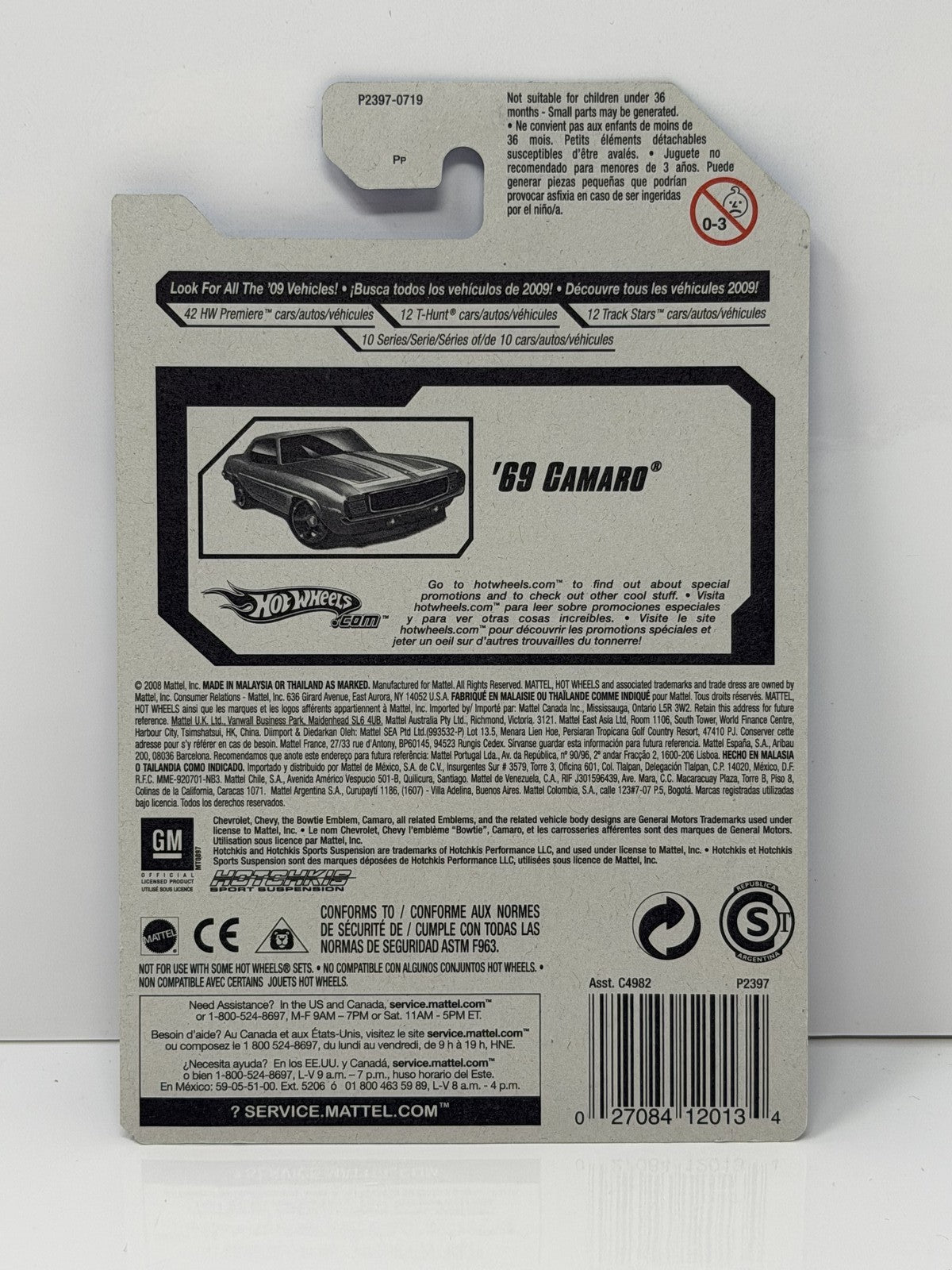 Hot Wheels Muscle Mania 1969 Chevrolet Camaro 1:64 Diecast Orange