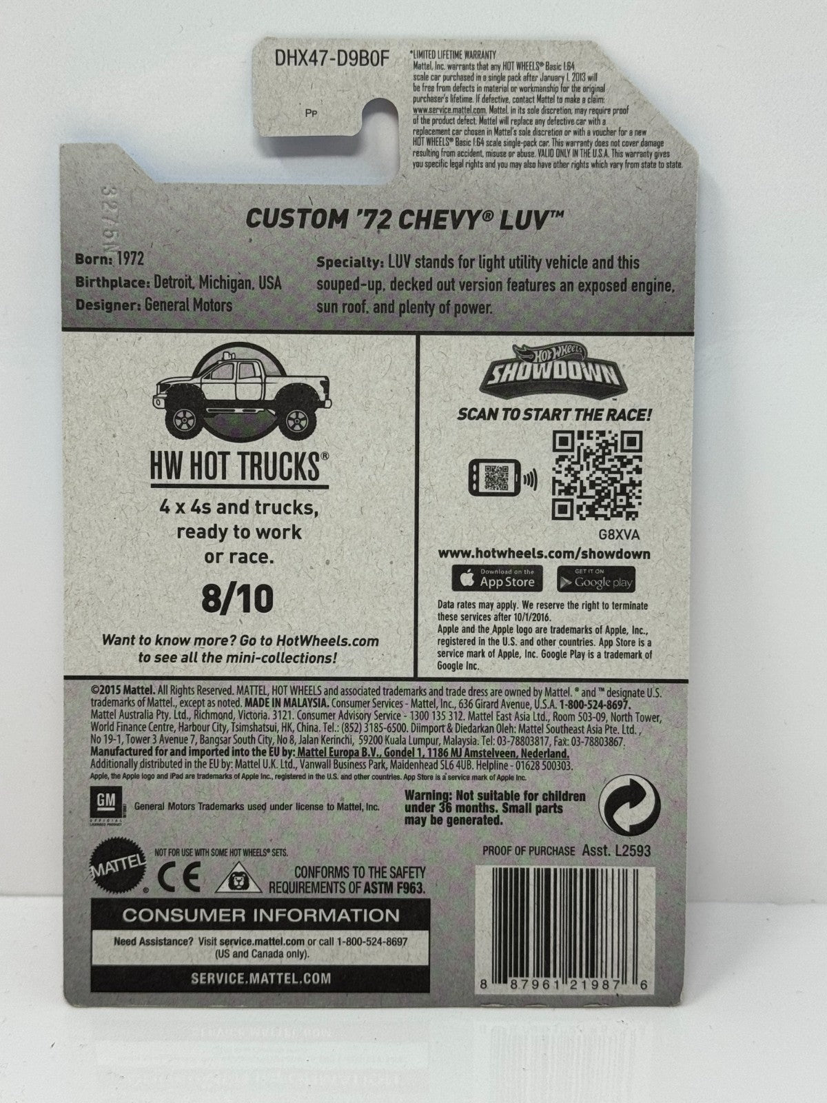 Hot Wheels HW Hot Trucks 1972 Chevy LUV 1:64 Diecast