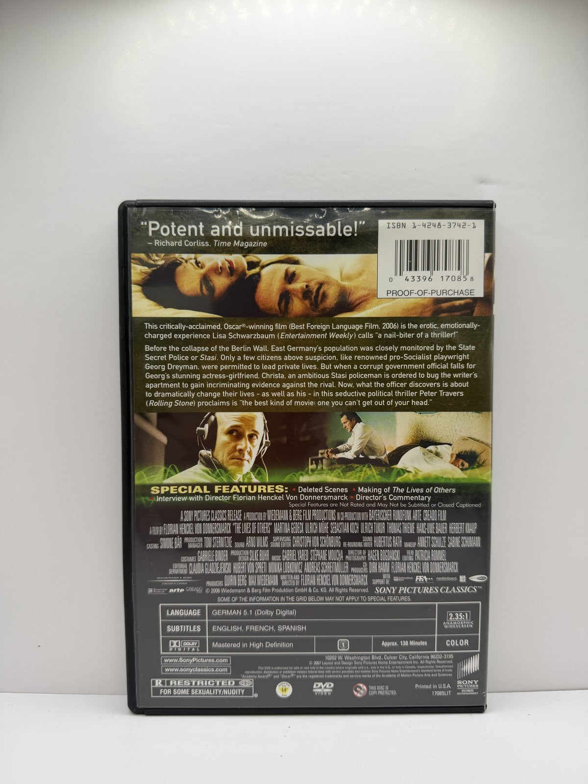 The Lives of Others (DVD) Ulrich Mühe Drama