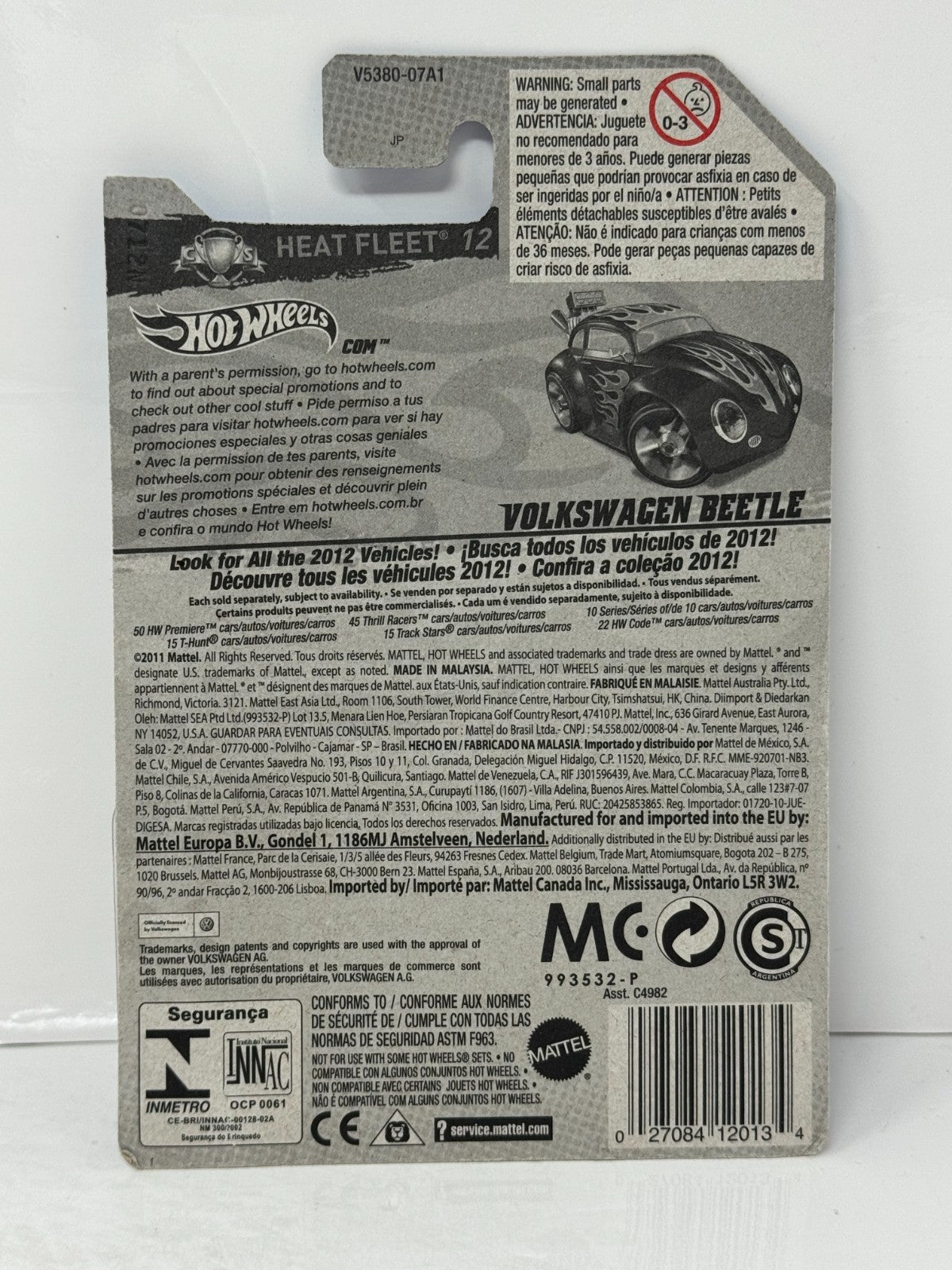 Hot Wheels Super Treasure Hunt Volkswagen Beetle Heat Fleet 1:64 Diecast