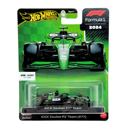 Hot Wheels Premium Formula 1 Kick Sauber F1 Team #77 1:64 Diecast