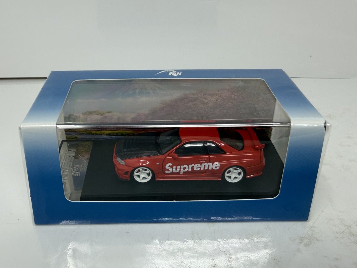 Fuji Supreme Nissan Skyline GT-R R34 Red 1:64 Diecast