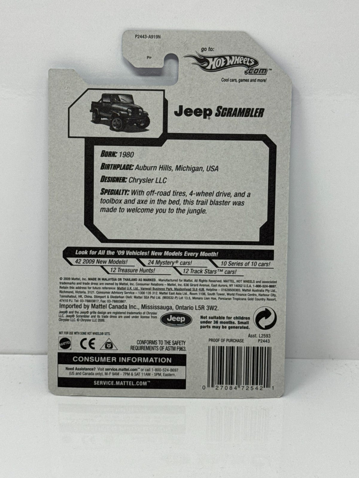 Hot Wheels Heat Fleet Jeep Scrambler Redline 1:64 Diecast Factory Sealed