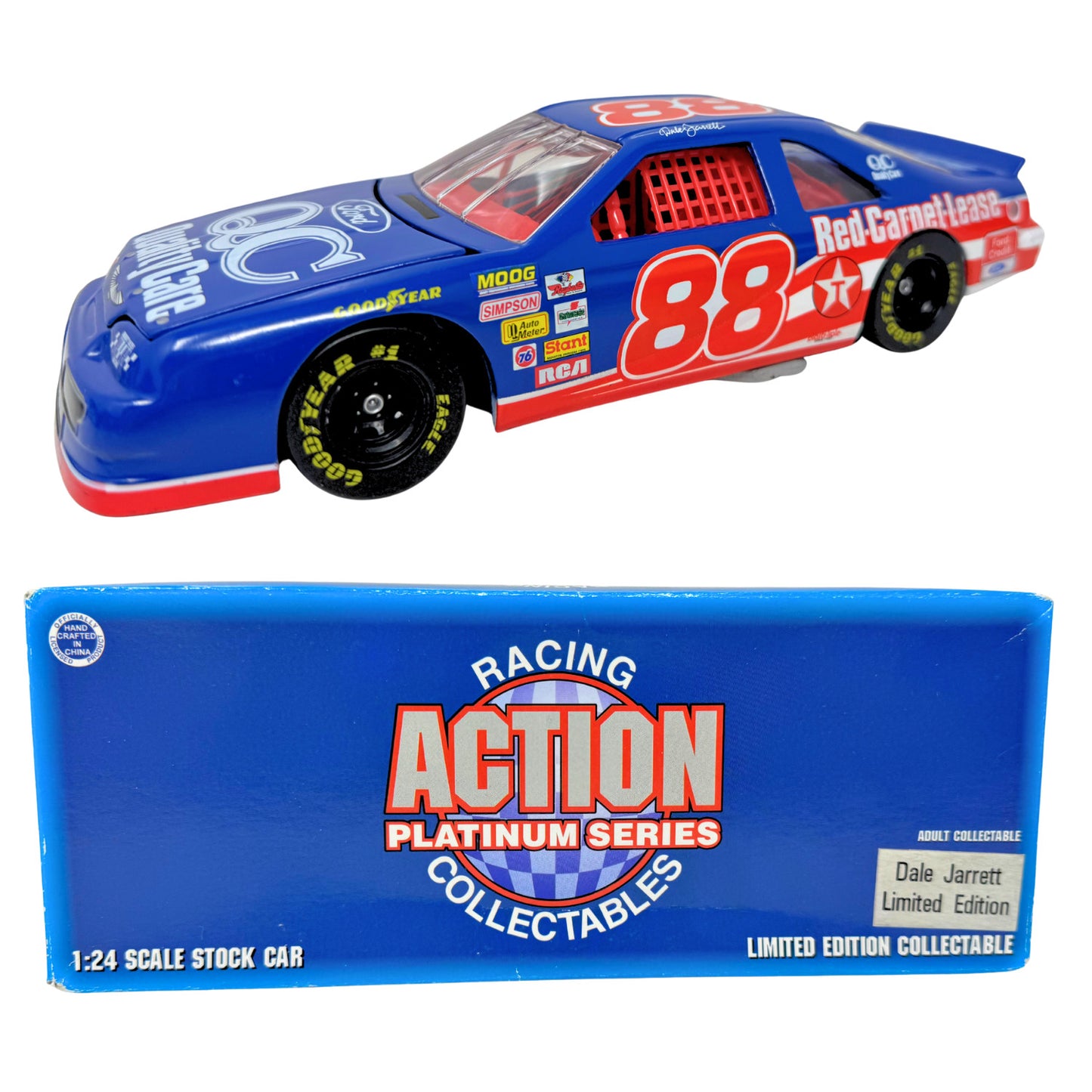 Action Nascar #88 Dale Jarrett Quality Care Ford Thunderbird 1:24 Diecast
