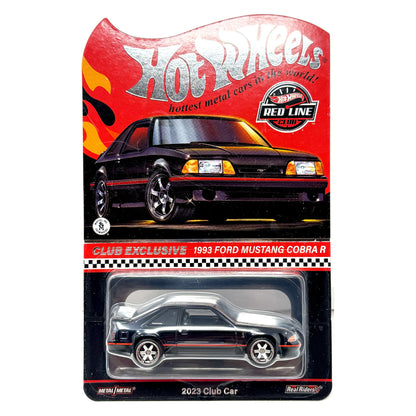 Hot Wheels RLC Red Line Club Car 1993 Ford Mustang Cobra R 1:64 Diecast Black