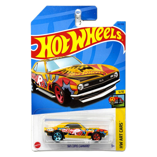 Hot Wheels HW Art Cars 1968 COPO Camaro 1:64 Diecast Yellow