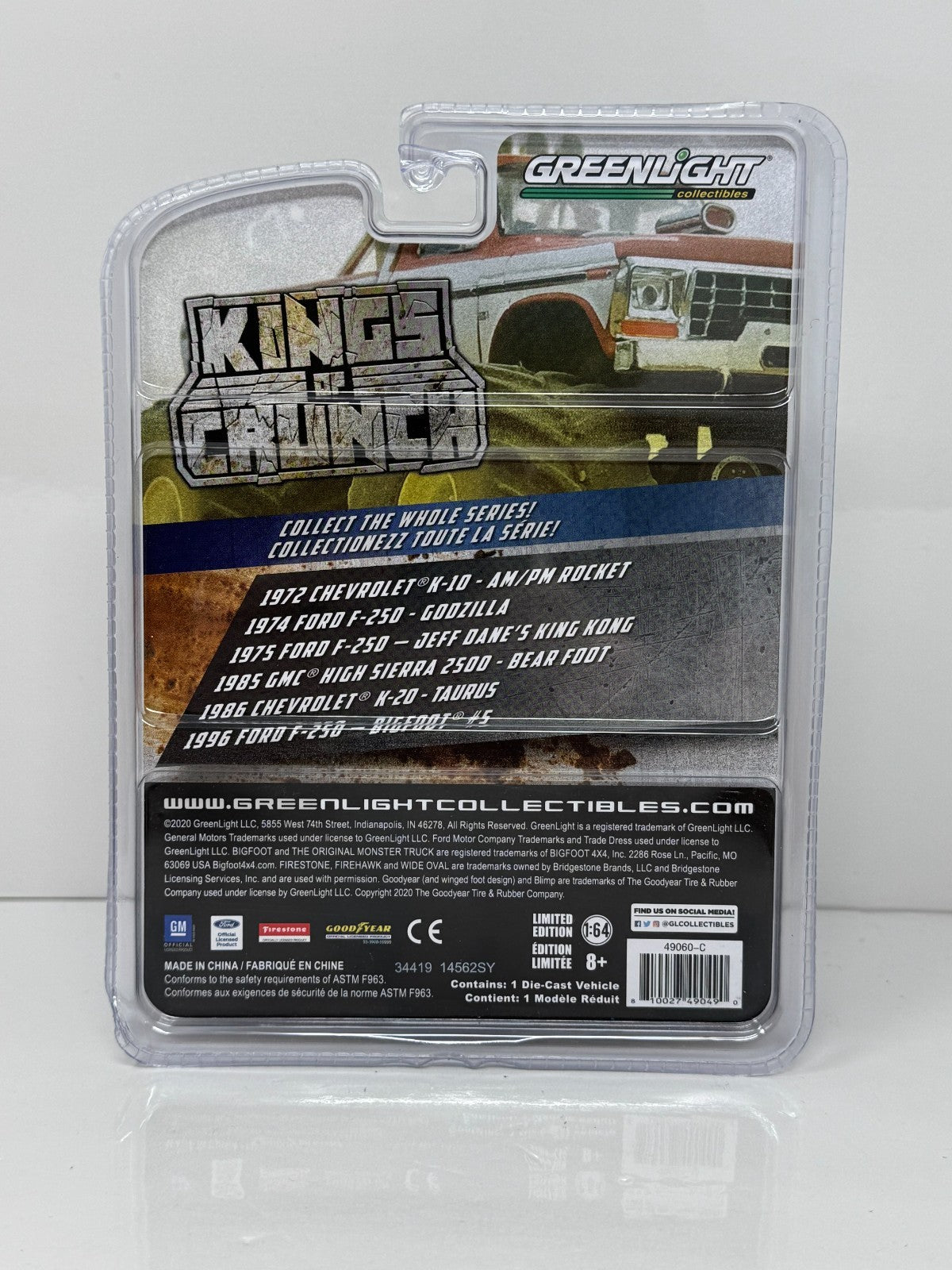 Greenlight Kings of Crunch 1985 GMC High Sierra 2500 Bear Foot 1:64 Diecast