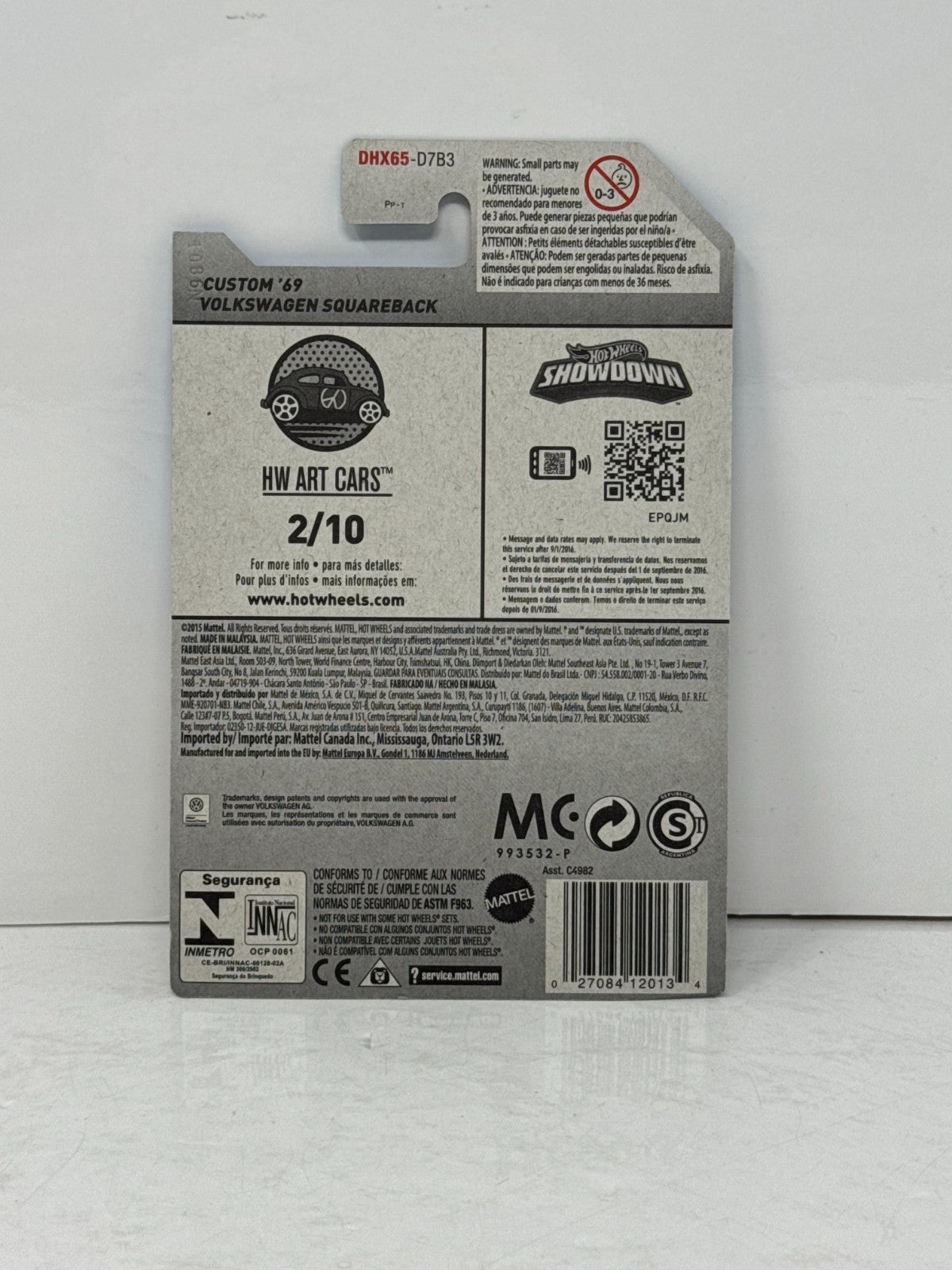 Hot Wheels HW Art Cars Custom 1969 Volkswagen Squareback 1:64 Diecast