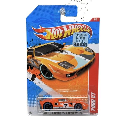 Hot Wheels Thrill Racers Raceway '11 Ford GT 1:64 Diecast Factory Sealed