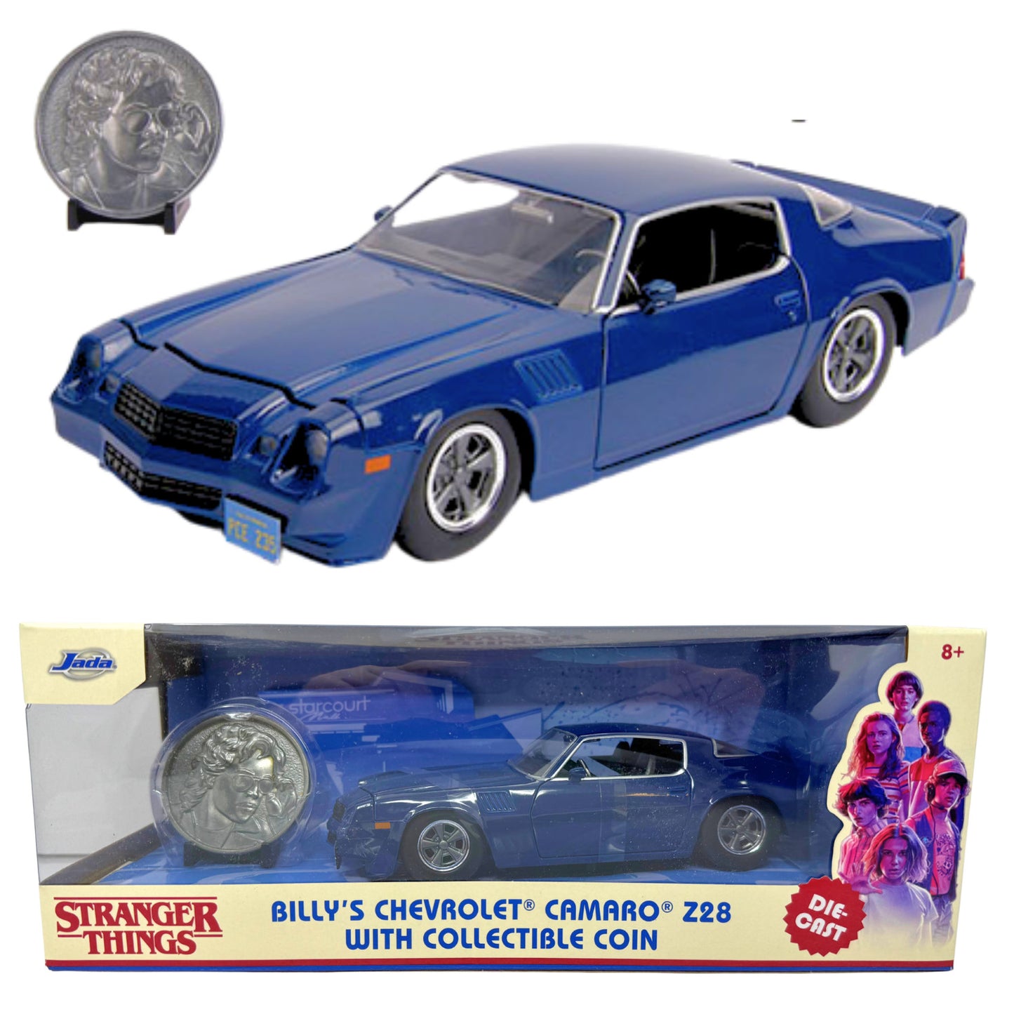 Jada Stranger Things Billy's Chevrolet Camaro Z28 w/ Coin 1:24 Diecast