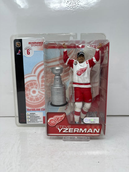 McFarlane NHL Steve Yzerman Detroit Red Wings Series 6 Figure with Stanley Cup