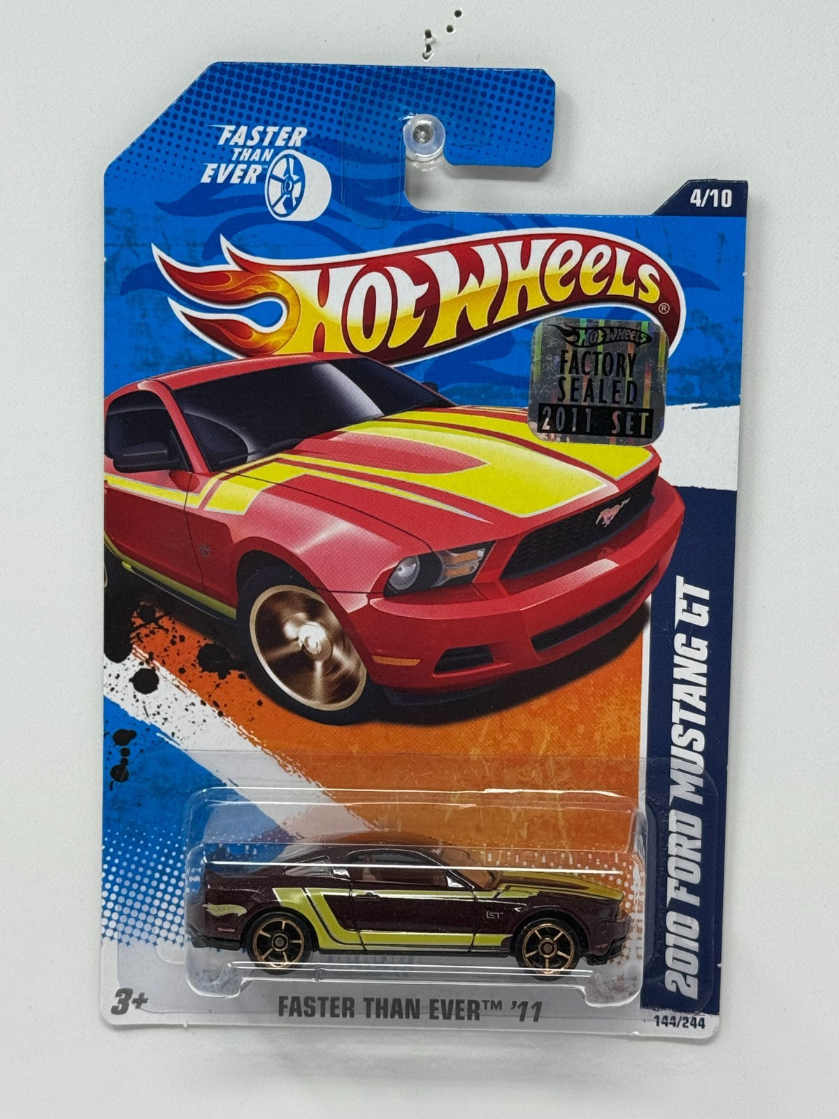 Hot Wheels Faster Than Ever 2010 Ford Mustang GT 1:64 Diecast Factory Sealed