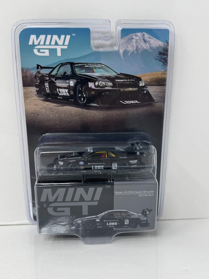 Mini GT LBWK Nissan LB-ER34 Super Silhouette Skyline Black 1:64 Diecast