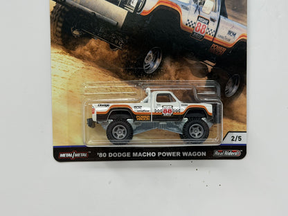 Hot Wheels Premium Desert Rally 1980 Dodge Macho Power Wagon 1:64 Diecast