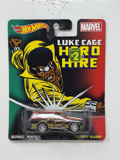 Hot Wheels Marvel Luke Cage 1970 Chevy Blazer 1:64 Diecast Real Riders