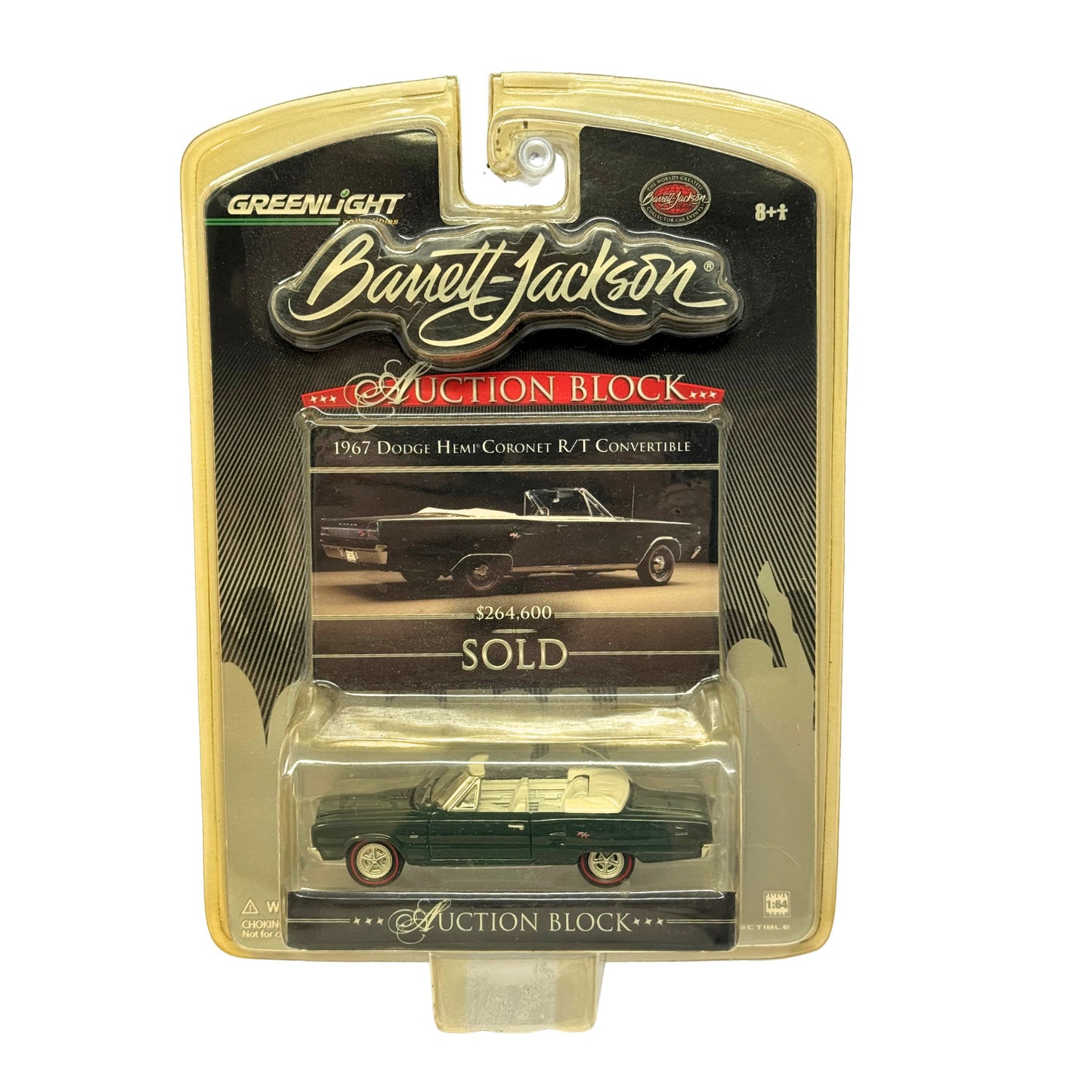 Greenlight Barrett-Jackson 1967 Dodge Hemi Coronet R/T Convertible 1:64 Diecast
