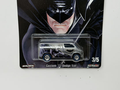 Hot Wheels DC Alex Ross Batman Custom 1977 Dodge Van 1:64 Diecast Real Riders