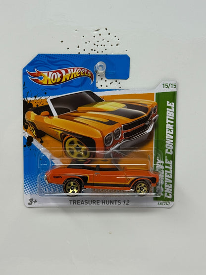 Hot Wheels Treasure Hunt 1970 Chevy Chevelle Convertible 1:64 Diecast Short Card