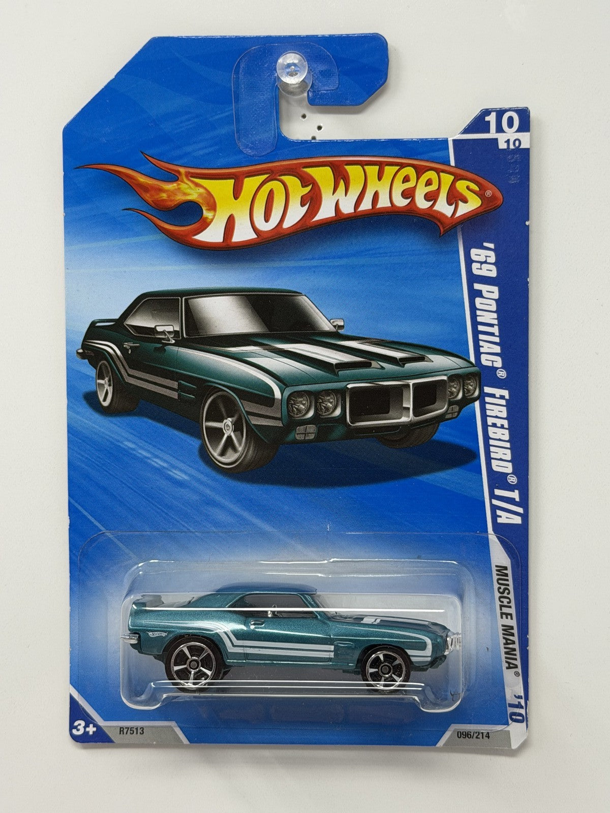 Hot Wheels Muscle Mania 1969 Pontiac Firebird T/A 1:64 Diecast Teal V2