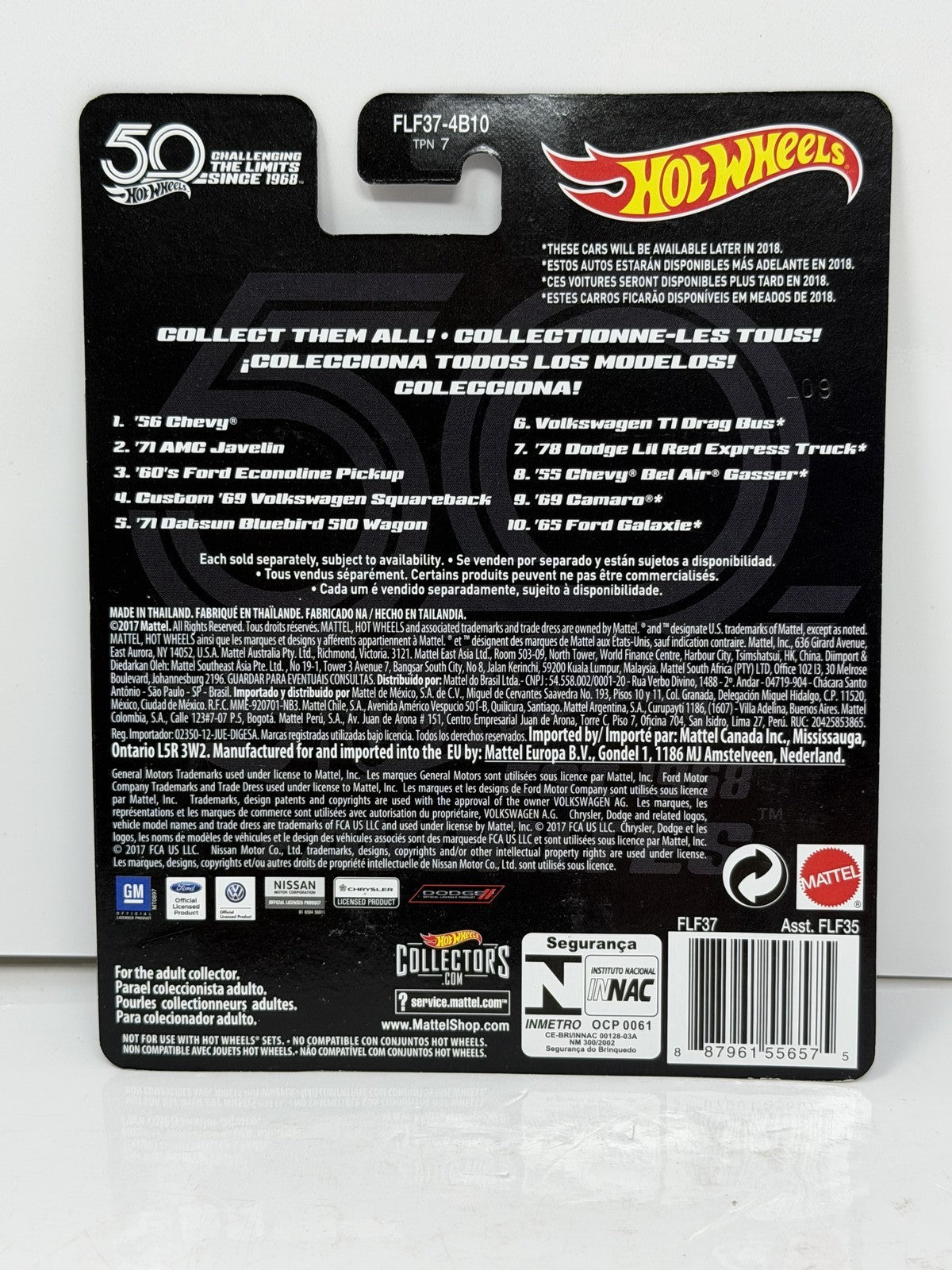 Hot Wheels 50th Favorites 1971 AMC Javelin 1:64 Diecast Real Riders