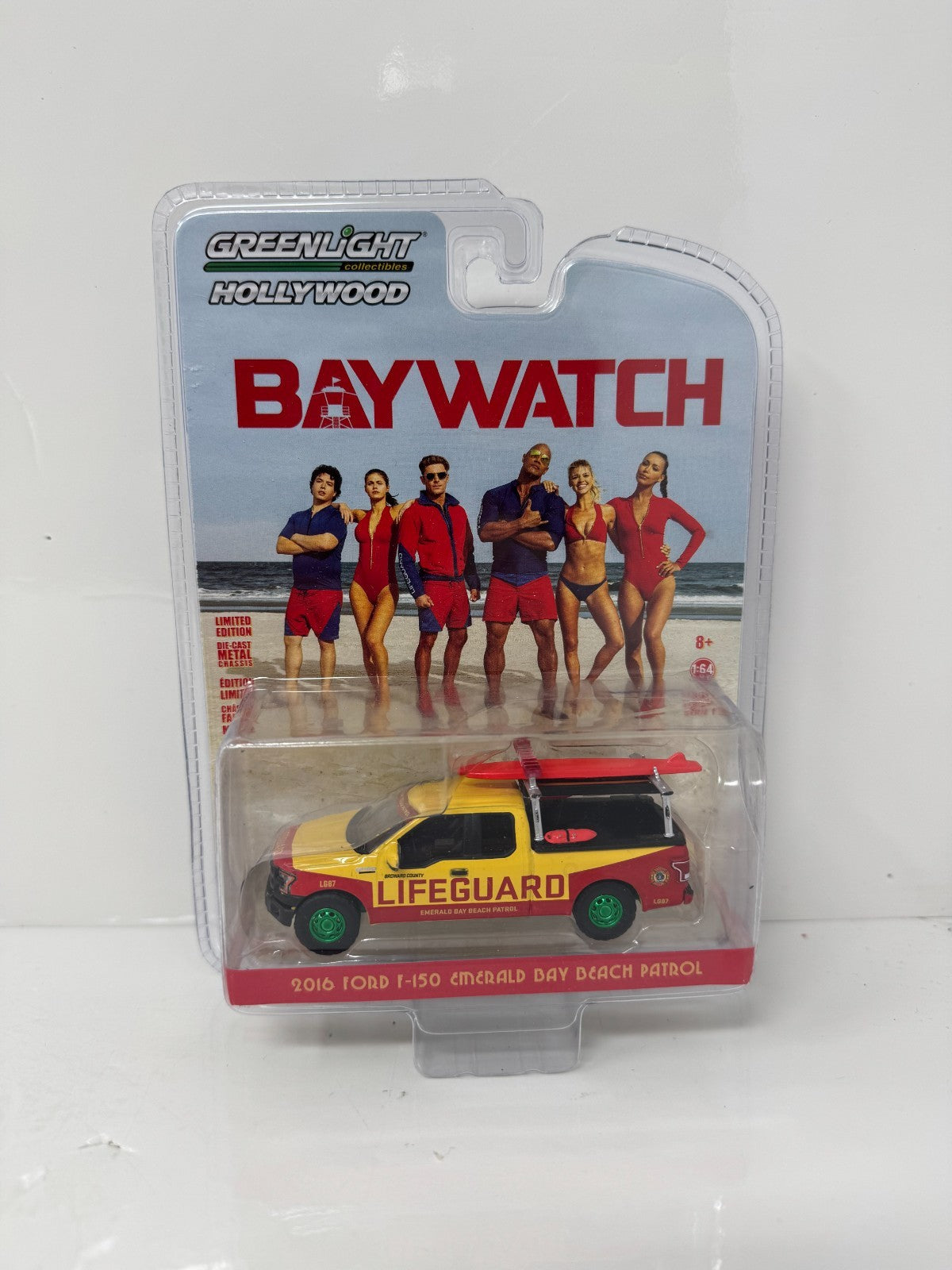 Greenlight Hollywood Baywatch 2016 Ford F-150 Emerald Bay CHASE 1:64 Diecast