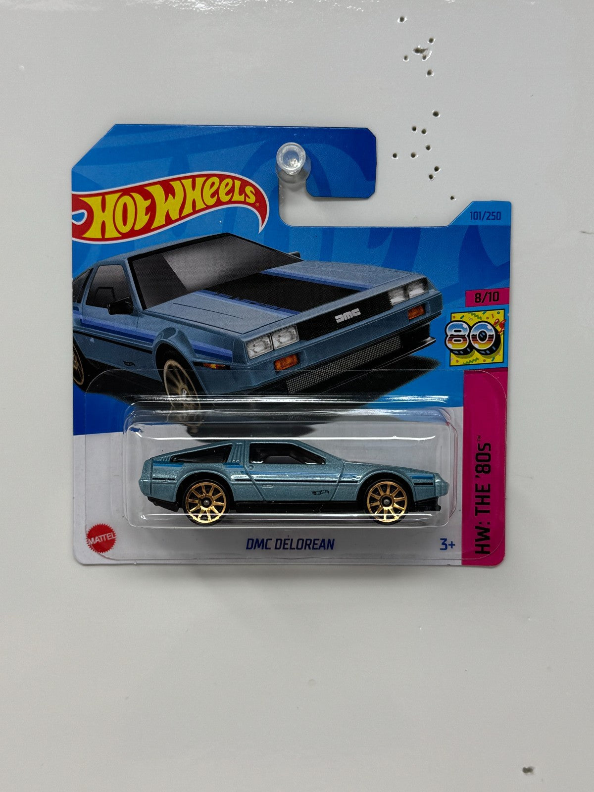 Hot Wheels The 80s DMC DeLorean 1:64 Diecast Short Card