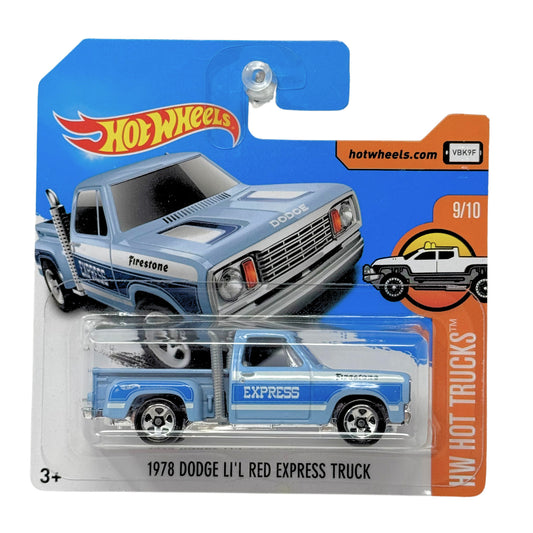 Hot Wheels Hot Trucks 1978 Dodge Li’l Red Express Truck 1:64 Diecast Short Card