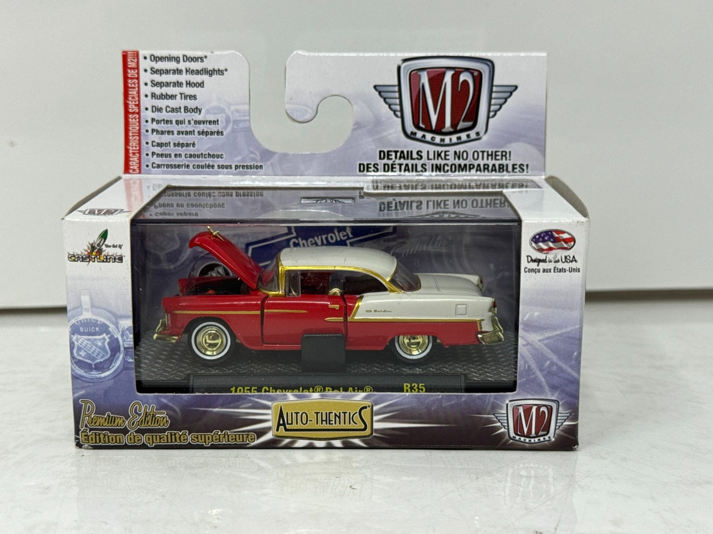 M2 Machines Auto-Thentics 1955 Chevrolet Bel Air CHASE 1:64 Diecast