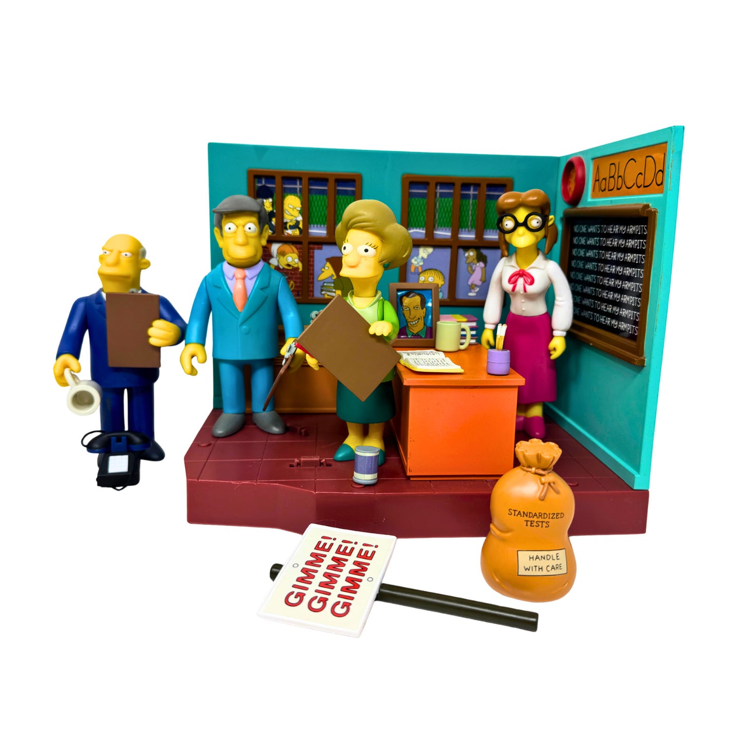 Simpsons World of Springfield Elementary School Staff Playmates Playset Diorama