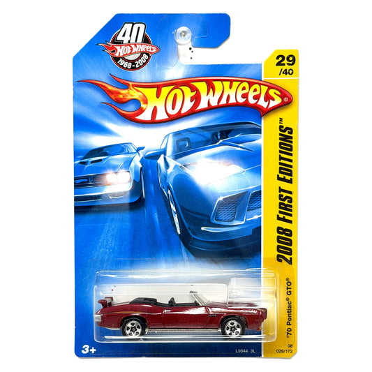 Hot Wheels 2008 First Editions 1970 Pontiac GTO 1:64 Diecast Red