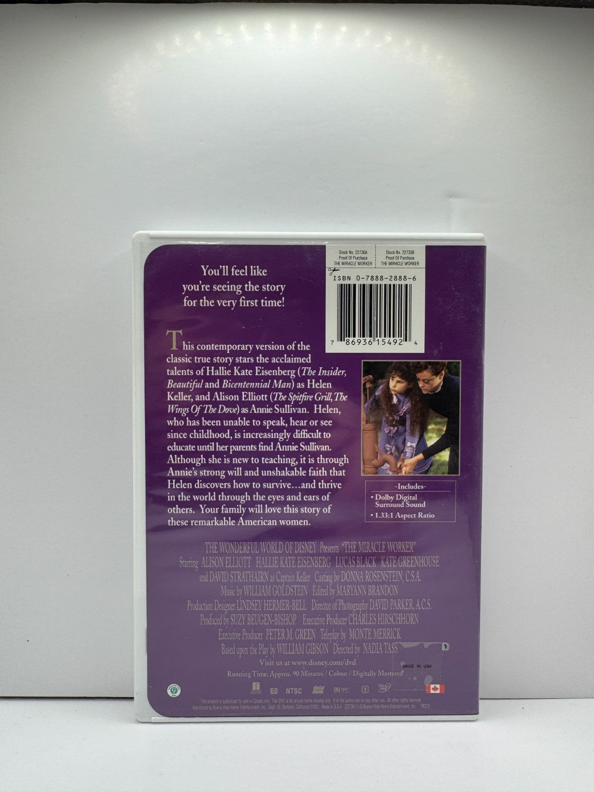 Miracle Worker (DVD) Hallie Kate Eisenberg Drama