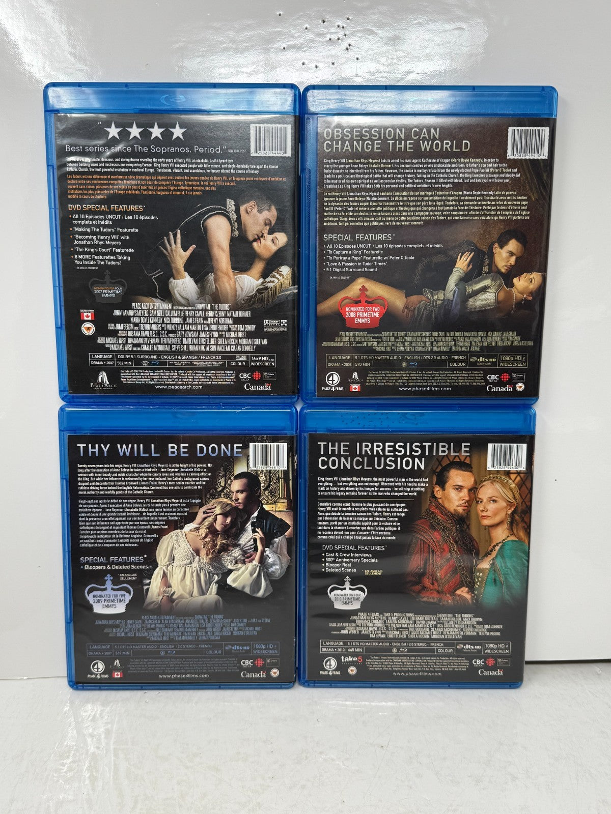 The Tudors Complete Series (Blu-ray) Jonathan Rhys Meyers History Drama TV Show