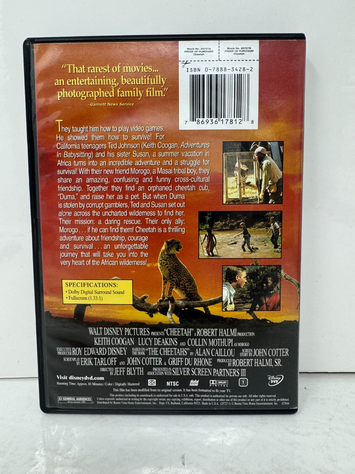 Cheetah (DVD) Disney Good Condition!!!