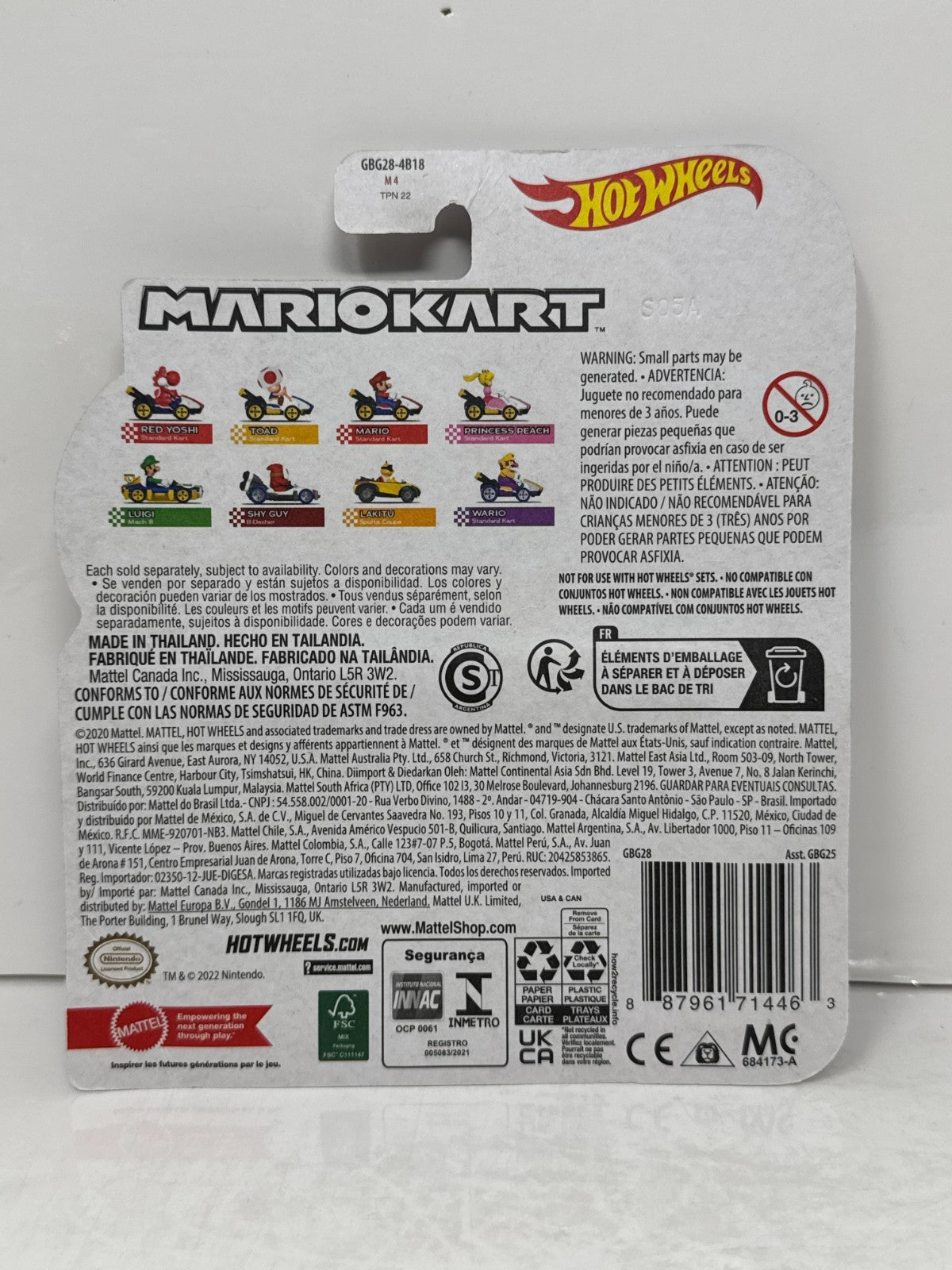 Hot Wheels Mario Kart Princess Peach Standard Kart 1:64 Diecast