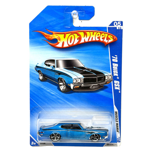 Hot Wheels Muscle Mania 1970 Buick GSX 1:64 Diecast Blue V1